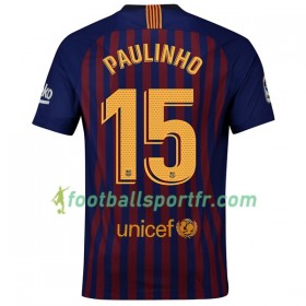 Tenue Barcelone Paulinho 15 Domicile 2018-2019 Maillot de Foot